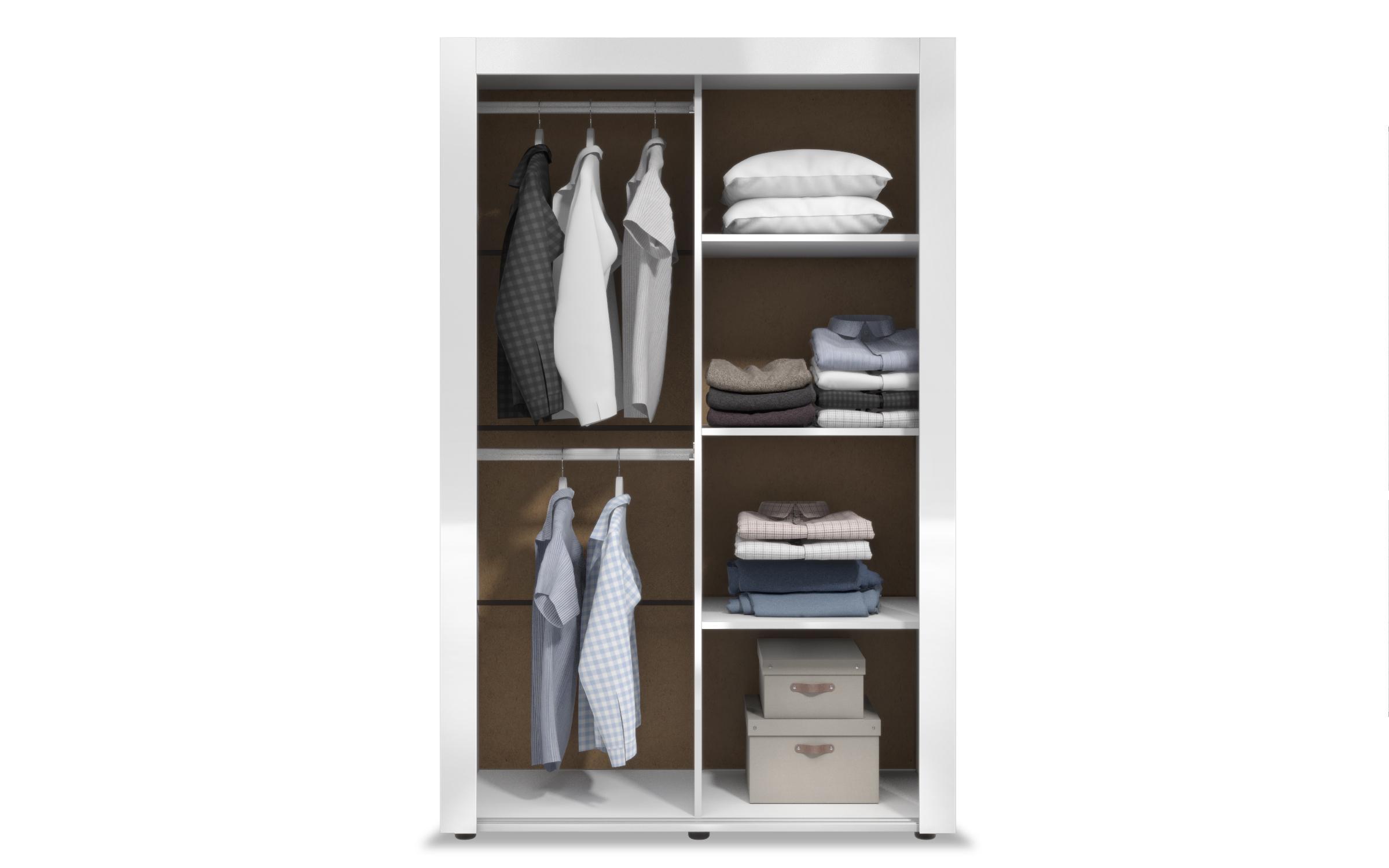 Dulap cu usi glisante Arkon S, stejar sonoma + alb lucios  3